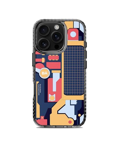 Image of DailyObjects Case for iPhone 16 Pro Compatible with Mag-Safe Wireless Charging, Stride 2.0 P-S-P Slim Shockproof Back Cover with Inner Magnetic Ring