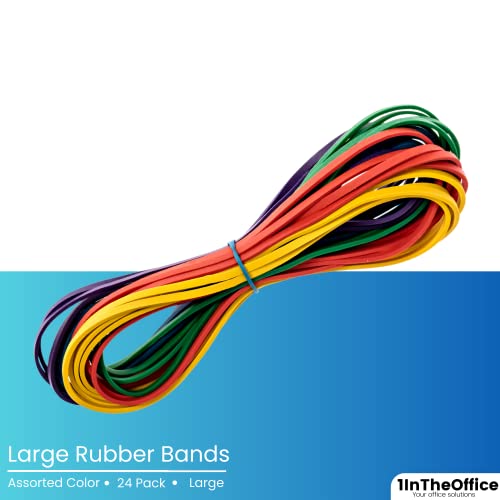 Image of 1InTheOffice Large Big Rubber Bands, 24 /Pack (Pack of 3)