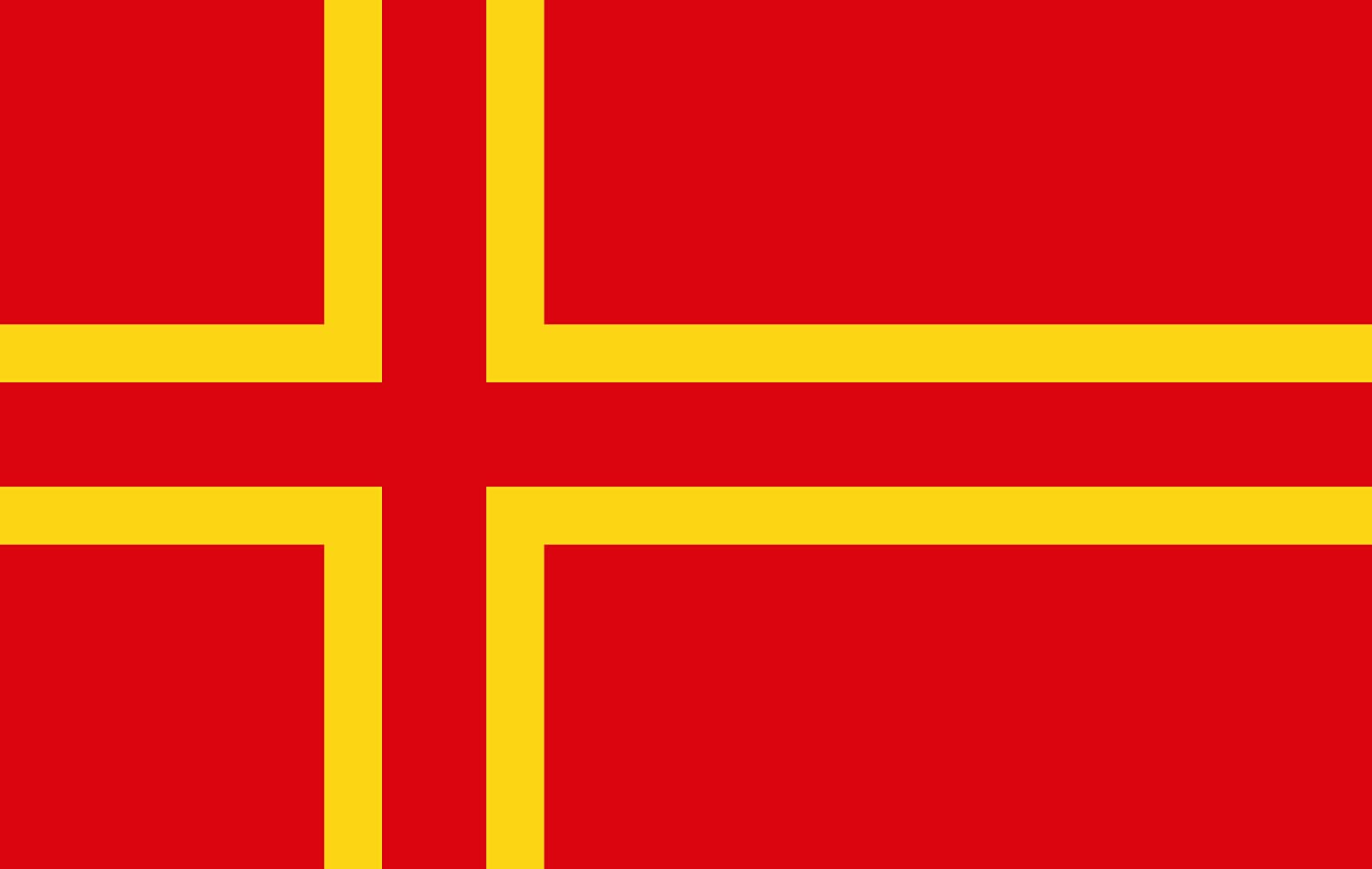 Drapeau Normandie grand format paysage 90x150 cm pour mât extérieur