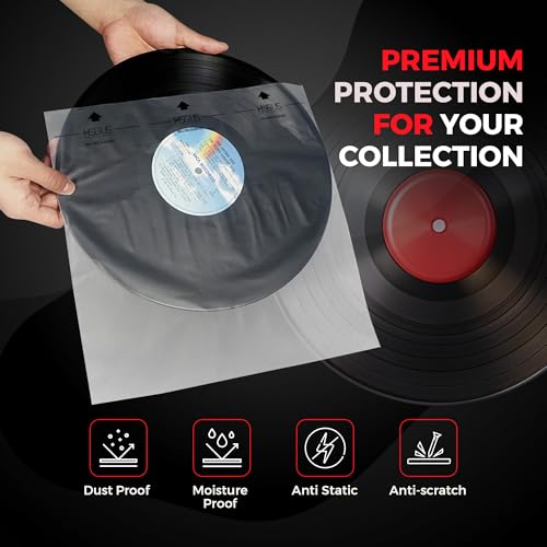 75 Pack Vinyl Inner Sleeves – 12-inch Record Sleeve – 1.18mil Thick Rice Paper Vinyl Record Storage Inner Sleeves - image 3
