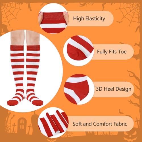 Image of American Trends Striped Knee High Socks for Women Thigh High Socks Long Leg Warmers