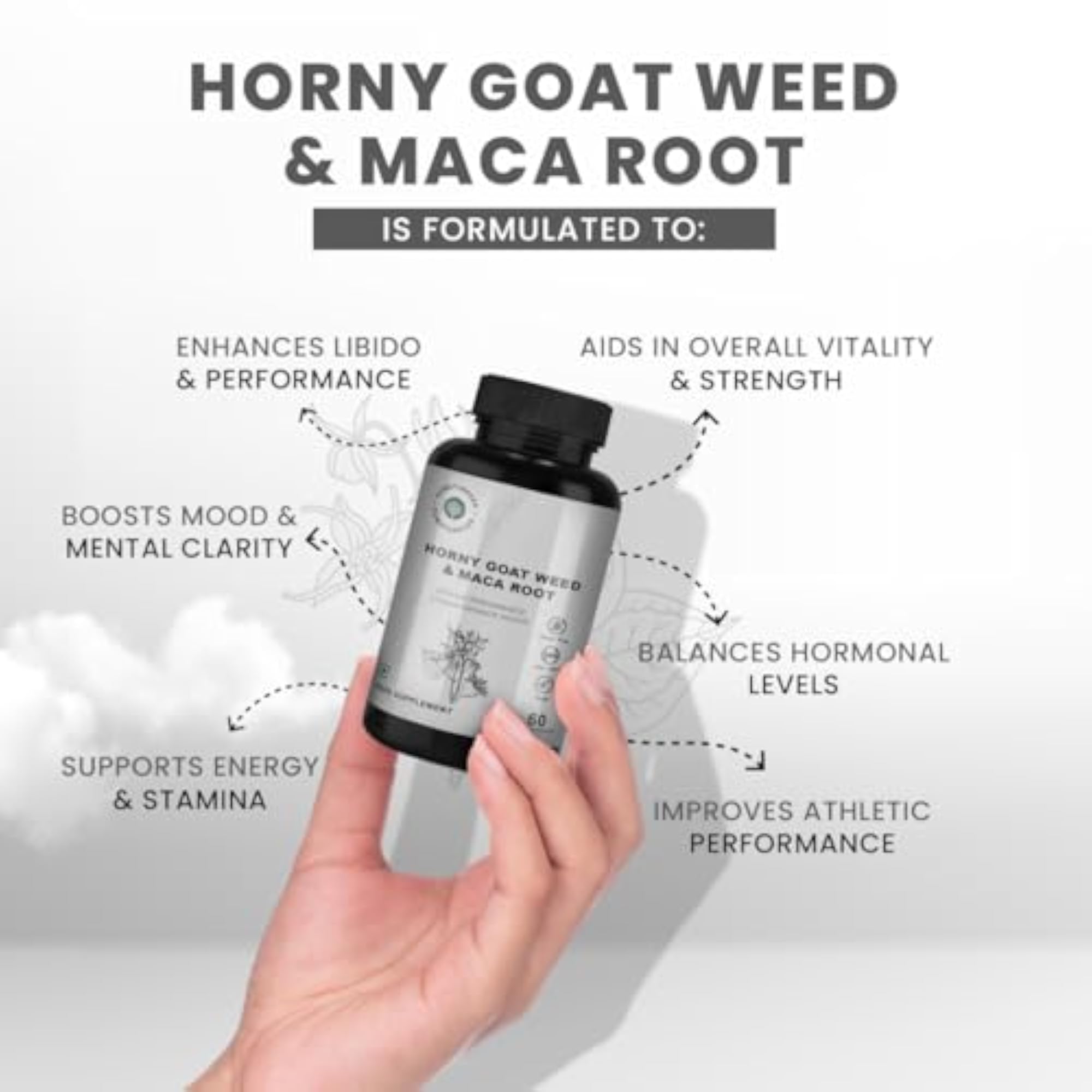 Horney Goat Weed, Maca Root & Safed Musli Extract Capsules