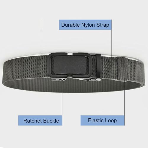 Men Belt With Metal Buckle Tactical Ratchet Belts Work Nylon Belt Military Belt Canvas Breathable No Hole Waist Belt3