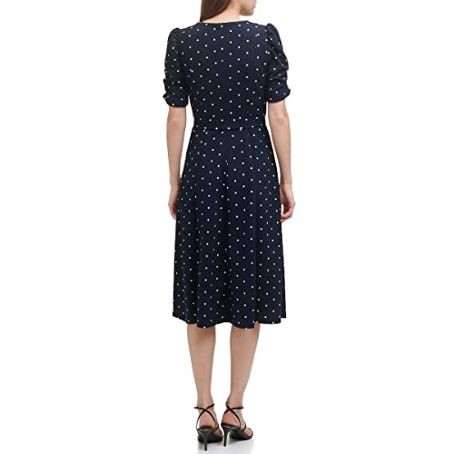 Image of DKNY Women's Jewel Neck Scuba Crepe Dress