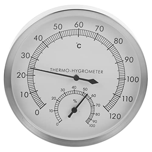 Levemolo Sauna Humidity Thermometer Stainless Steel Weather Station High Precision
