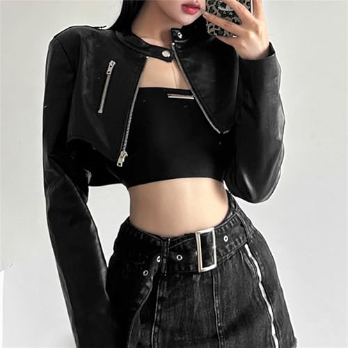 Manteau de moto en similicuir coupe-vent à col montant pour protéger et sublimer les femmes