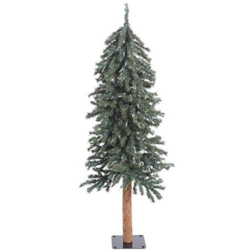 Vickerman 4 5 6 Natural Bark Alpine Artificial Christmas Tree Set Unlit Faux Christmas Tree Seasonal Indoor Home Decor Perfect for Rustic Decor Maintenance Free