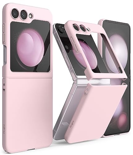 Image of Ringke Slim Compatible with Samsung Galaxy Z Flip 5 Case Back Cover Thin Soft-Feeling Coating Hard PC with Non-Slip Grip Protective Phone Case for Samsung Z Flip 5 5G (2023) - Strawberry