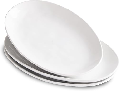 Platos de porcelana para servir, bandejas grandes de 12 pulgadas, platos ovalados para aperitivos de postre, carneentretenimientofiesta, juego de 3,