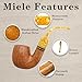 Savinelli Miele Series - Honeycomb Pattern Hand Crafted Briar Wood Pipe, Made in Italy, Polished Finish, 614