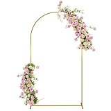 Outsunny Arco de Jardín de Metal para Rosas 120x40x220 cm Dorado