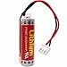 Zivases (2 Pack) 3.6V ER6C AA PLC Battery 1800mAh for FX F2-40BL PLC with White Plug Lithium Battery