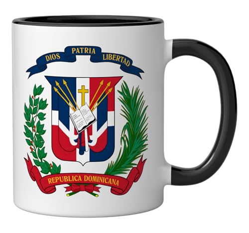 Taza de cerámica con bandera de República Dominicana miniatura 2