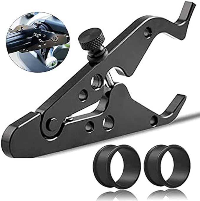 Motorcycle Cruise Control, Motorcycle Throttle Lock, Universal Throttle Assist Wrist/Hand Grip Lock Clamp with Silicone Ring Protect Fits Most Any Bike Durable Lightweight Aluminum Alloy (3)
