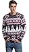 *daisysboutique* Men's Christmas Holiday Snowman Sweater Cute Ugly Pullover (Small, Love Canes)