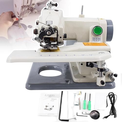 Máquina De Coser Portátil Industrial De Puntada Invisible Tejidos Finos Y Medios Dobladillos Invisibles En Bajos De Pantalón,Vestidos,Máquina coser sin costura 1200 RPM con 10 Agujas