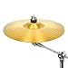 Foraineam 2 Pieces 8-Inch Splash Cymbal Classic Drums Cymbals Percussion Instrument Golden Practice Drum Cymbal for Drum Set