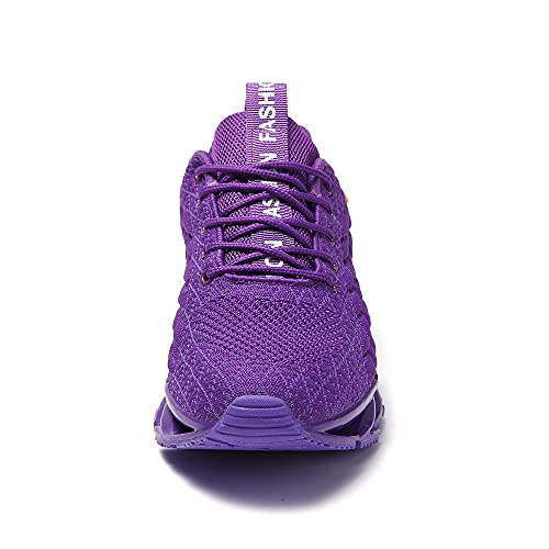 Purple Tennis Shoes Men Mesh Breathable Comfort Fashion Running Shoes Sport Athletic Walking Sneakers Man Runner Jogging Shoes Size 9.5 #TOP5