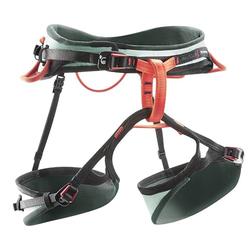 Wild Country Session Women’s Rock Climbing Harness - Adjustable Harness for Sport & Trad Climbing - Aquifer/Orange - Small