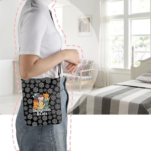 Cats Dice D D Dungeon Crossbody Bag Role Playing Games Gift D20 Dice Gift4