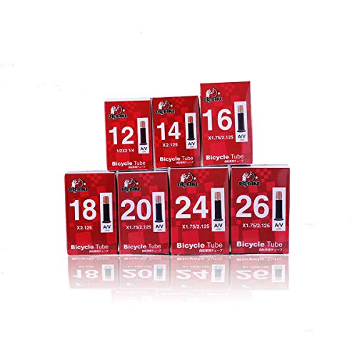Image of 12 inch 14 inch 16 inch 18 inch 20 inch 24 inch 26 inch Bicycle Bike Tube for Kids Bike Mountain Bike, Solid Bike Tire Tube with 32mm Schrader Valve, 1 Pack