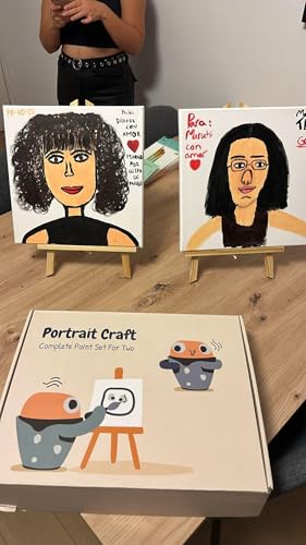 Kit de pintura para 2 personas set DIY con lienzos y acrílicos 4