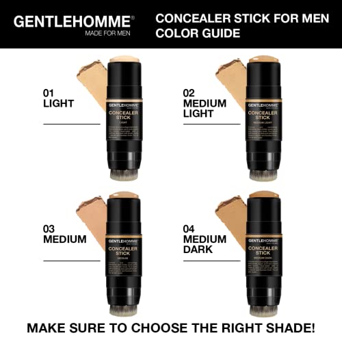 Gentlehomme Men's Concealer Stick with Brush for Dark Circles Eraser 4 Shades, Light, 8 g (Pack of 1) - Image 4