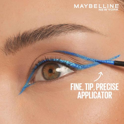 Image of Maybelline New York Tattoo Play Metallic Blue Liquid Eyeliner, Metallic | Longwear Waterproof Eyeliner, 2.1ml