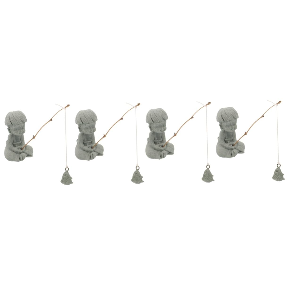 GLEAVI 4 Pezzi Ornamenti Per La Pesca Per Decor Del Serbatoio Di Pesce All'aperto Creature Decorazioni Per Acquari Piccolo Decorazioni Di Pesci Per Acquario Accessori Arenaria