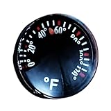 Analoger Temperaturmonitor | Kreislauf in mit klarer Anzeige - mechanischer Thermograph mit Analog-Anzeige - für Garten, Küche, SUV, Wohnmobil, Schlafzimmer,
