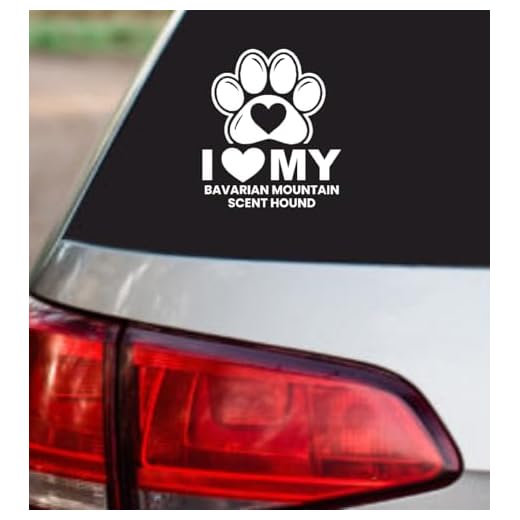 I Love My Bavarian Mountain Scent Hound Decal Sticker V2 – Pink 10" x 10" Bavarian Mountain Scent Hound Dog Mom Car Sticker – Dabbledown