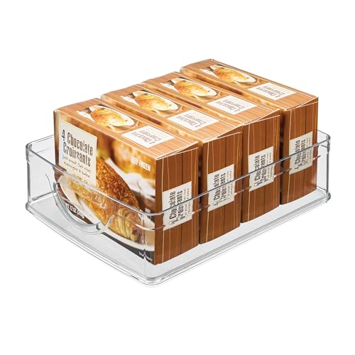InterDesign iDesign Recycled Plastic Cabinet and Pantry Storage Bin with Integrated Handles – 10” x 8” x 3”, Clear Bin