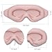 Sleep Mask 3D Eye Mask for Sleeping 100% Light Blocking Eye Covers with Adjustable Strap Night Blindfold for Women Memory Foam Pink