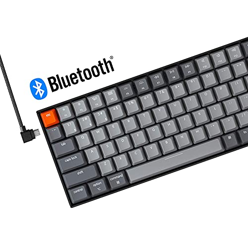 Image of Keychron K4 96% Layout 100 Keys Wireless Bluetooth 5.1 /Wired USB Mechanical Gaming Keyboard with Keychron Super Red Switch White LED Backlight N-Key Rollover for Mac Windows PC-Version 2
