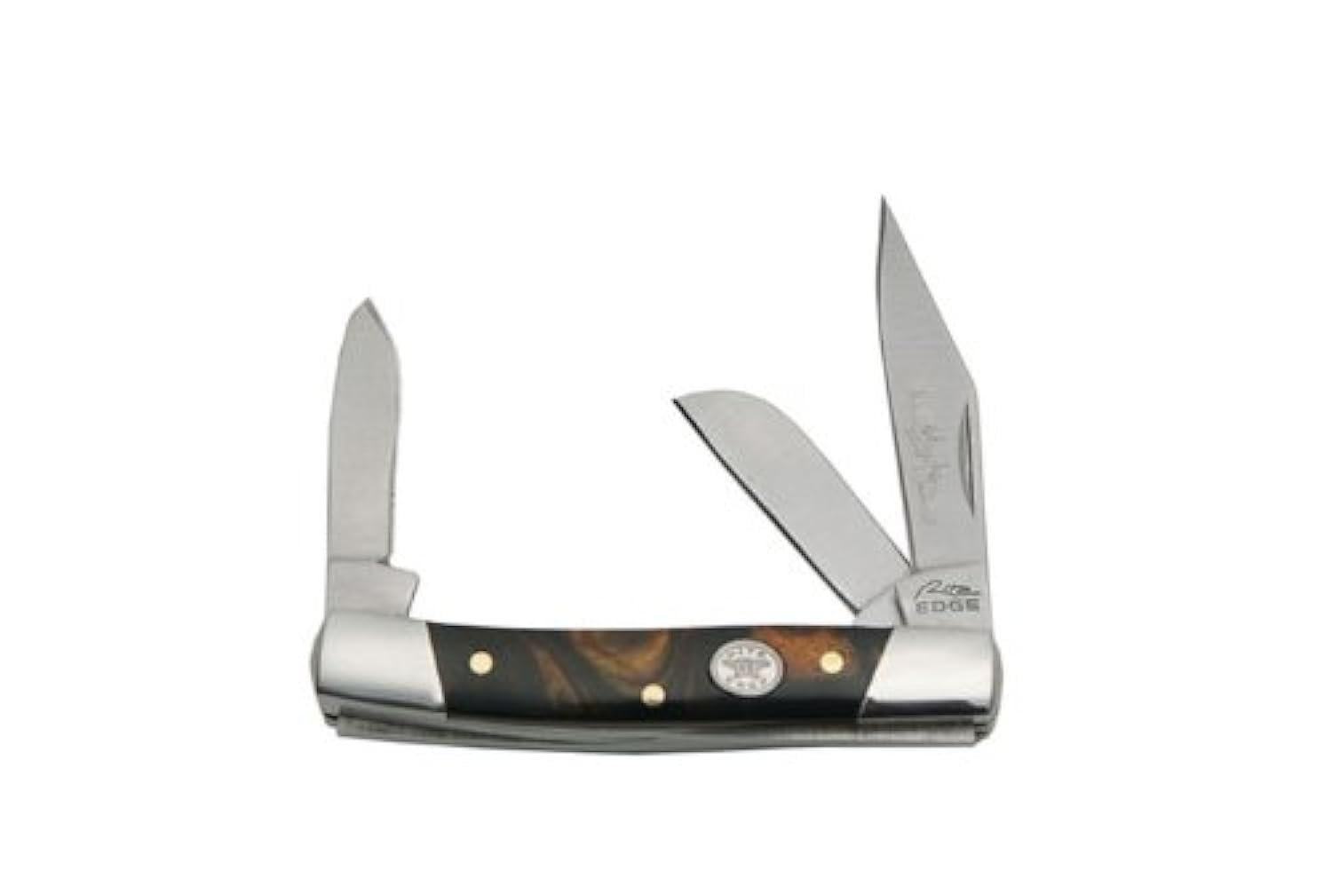 2.75" Black Pearl Stockman Pocket Knife – 3 Blade Folding Knife with Stainless Steel Blades and Pearl Handle – Compact Pocket Knives & Folding Knives for EDC, Camping & Collectors