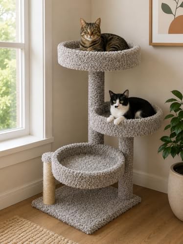Prestige Cat Trees XXL Heavy-Duty Cat Tree Extra-Large Solid-Wood Haven for Big & Multiple Household Cats
