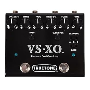 The Truetone V3XO is the perfect overdrive pedal for serious tone tweakers and live performers. Two independent channels let you dial in separate tones/gain stages and stack them in any order you like. Features drive, tone, and volume controls for ea...