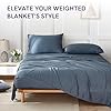 YnM Exclusive Cooling Duvet Cover for Weighted Blankets with 16 Strings (Blue Grey, 48"x 72") #5