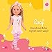 Glitter Girls – 14-Inch Fashion Doll - Blonde Hair & Blue Eyes - Pink Tunic, Striped Leggings, Hair Bow & Ballet Shoes – Dolls For 3+ Years Year Old Girls – Lacy