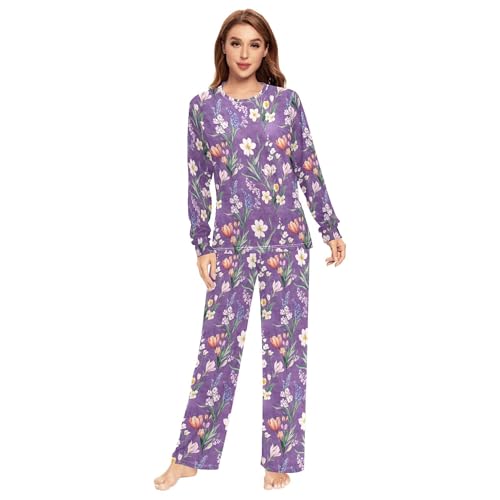 Pyjama chaud homme lavande violet idéal pour vos matinées de détente en hiver