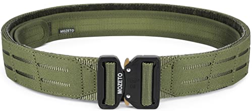 MOZETO Molle Battle Belt, 2" Battle Belts Tactical War Combat Quick Release Law Enforcement Duty Belts for Men