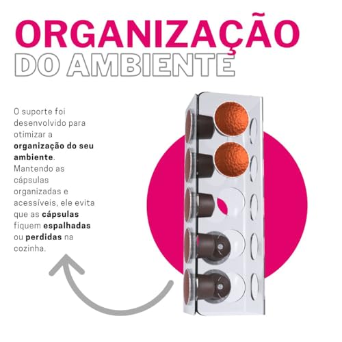 Suporte Porta Organizador De Mesa Tipo Torre Compatível com Até 20 Cápsulas de Café Nespresso