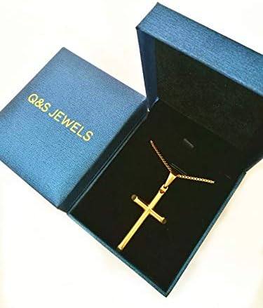 Q&S Jewels Gold Necklaces for Women Men & Teens 1.5mm Box Chain Necklace Stainless Steel 18K Gold Plated,Fashion Statement Jewlery,Thin Yet Durable Chain, Wear lone or with Pendant, 16-26 Inch - Image 6