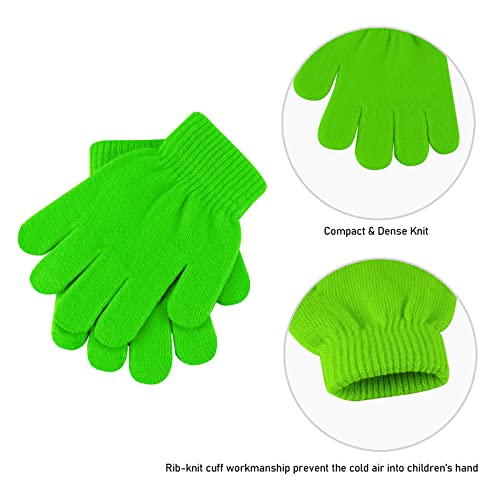 ONESING 3 Pairs Kids Fingerless Gloves with Mitten Cover Convertible Knit Gloves Kids Fingerless Mittens for Boys Girls3