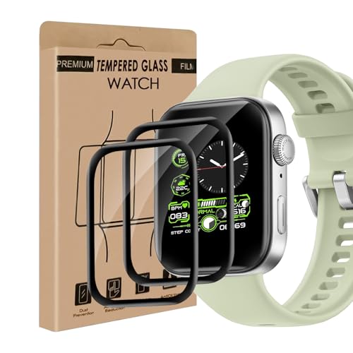Cable Leader Schutzfolie für Panzerglas für Huawei Watch Fit 3 2 Stück Anti-Bläschen Displayfolie Sensitive Touch Wasserdicht Kratzfest Hoch Definition Huawei Watch Fit 3 Displayschutzfolie