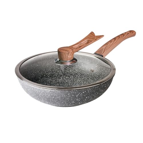 Wok grande antiadherente con tapa, 32 cm miniatura 1