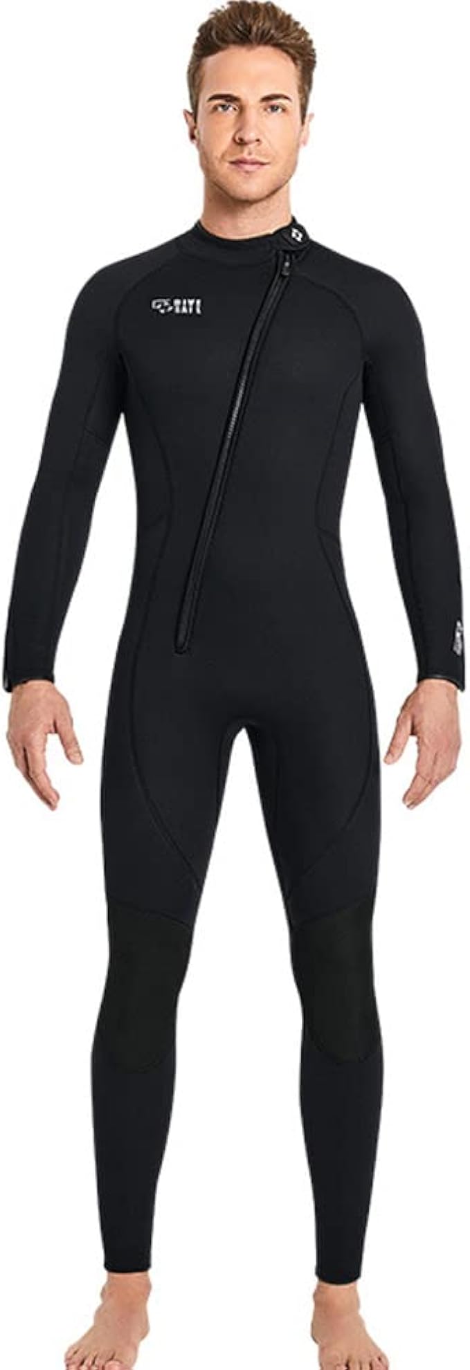 Amazon Com Full Body Wetsuit For Men And Women 3mm Neoprene Diving Suit One Piece Long Sleeves Surfing Suits Keep Warm Zip Swimsuit For Surfing Swimming Snorkeling Kayaking Water Sports Clothing Shoes