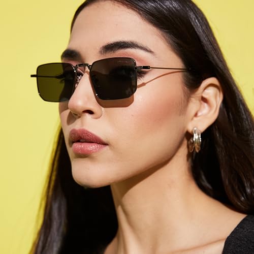 Image of HASHTAG EYEWEAR Sunglasses for Men & Women | Trendy Metal Frame Full Rim Glasses | UV400 Protection, Scratch-Resistant, Lightweight & Durable, Stylish Fashion Eyewear for Outdoor