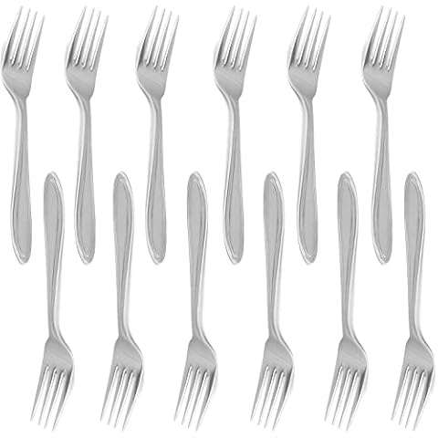 Royal 12-Piece Table Forks Set - 18/10 Stainless Steel Dinner Forks, Mirror Polished Flatware Utensils - Great Salad Forks, Use for Home, Kitchen, or Restaurant Cover