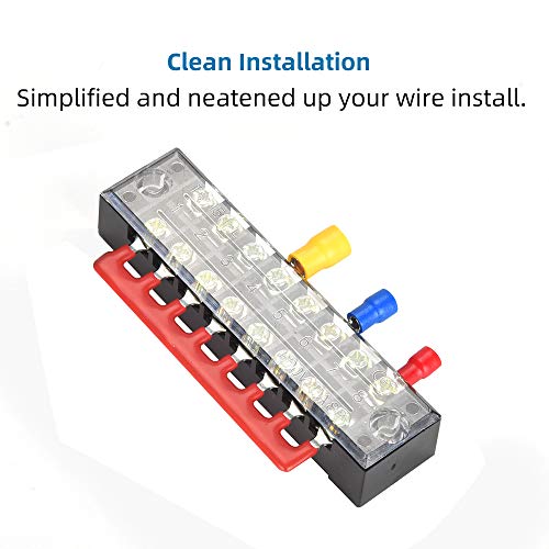 Regleta de terminales de tornillo con 60 conectores de cable para un cableado ordenado 5